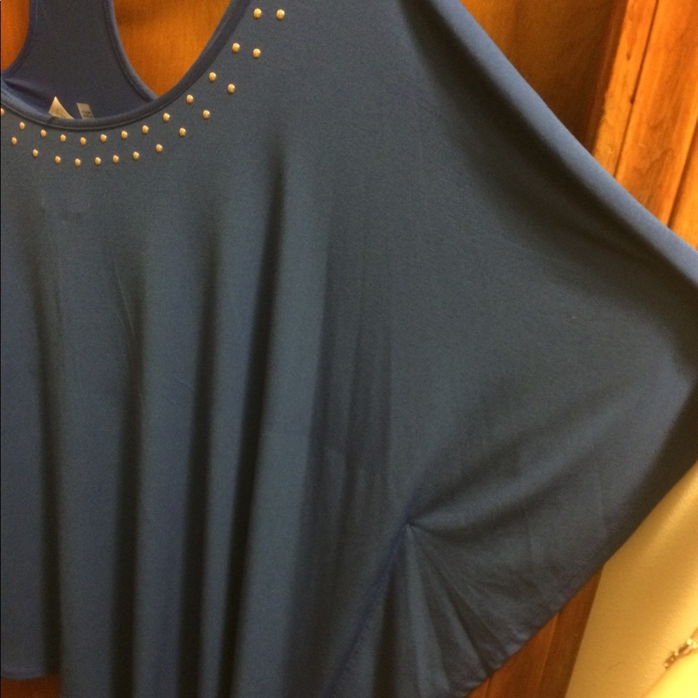 NY Collection Women’s Plus 3X Poncho Tunic Blouse - Picture 8 of 8